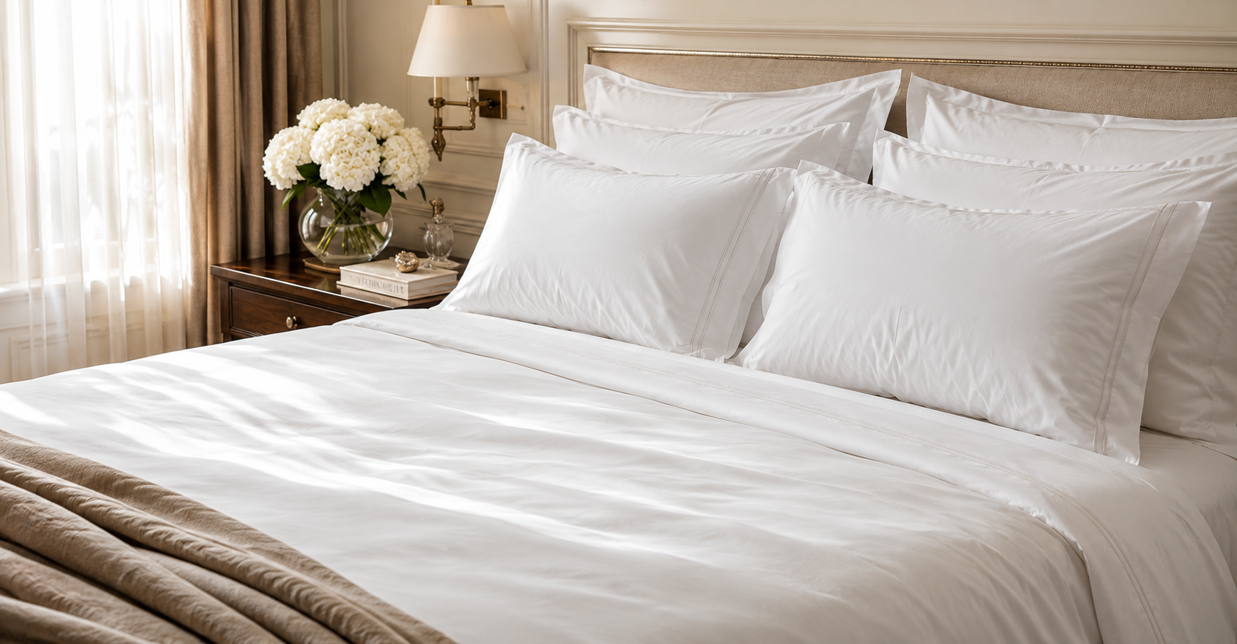 Luxury linen bedding